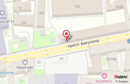 Комбинат Ладога на площади Александра Невского I на карте