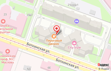 Нотариус Русакова Л.А. на Боткинской улице на карте