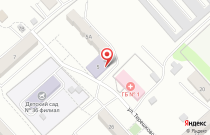 Библиотека семейного чтения на улице Терешковой на карте