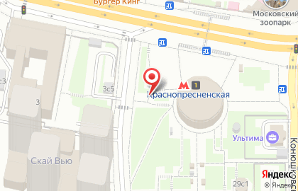 Первая полоса на улице Красная Пресня на карте