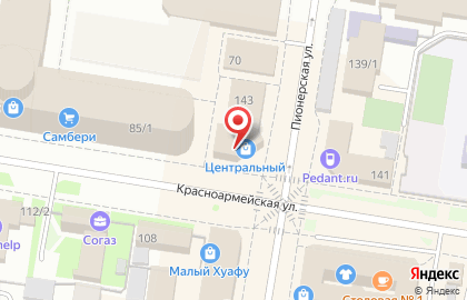 Универмаг Центральный на Красноармейской улице на карте