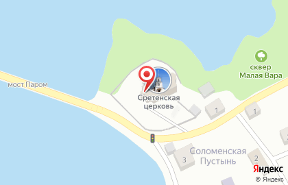 Церковь во имя Сретения Господня на карте