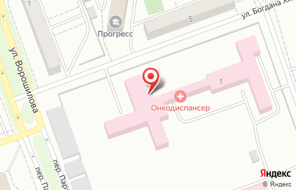 Ангарский онкологический диспансер на улице Богдана Хмельницкого на карте