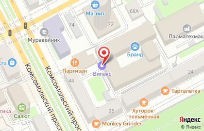 Торговая компания Випакс+ в Свердловском районе на карте