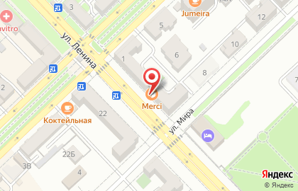 Зоомагазин В мире животных на улице Ленина на карте
