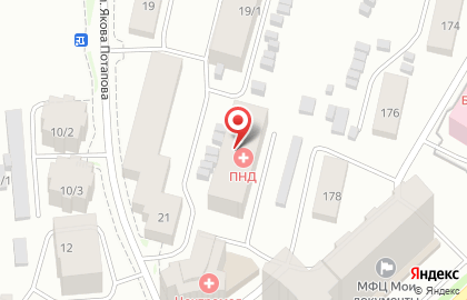 Детская поликлиника, Городская больница №3 на улице Лермонтова на карте