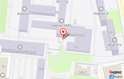 Тольяттинский государственный университет на Белорусской улице, 14б на карте