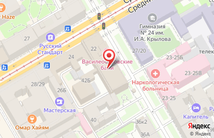 Банкетный зал Ротонда на метро Василеостровская на карте