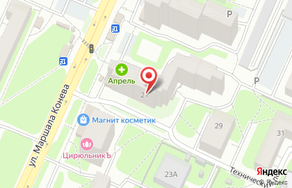 Служба доставки Три Вкуса на улице Маршала Конева на карте