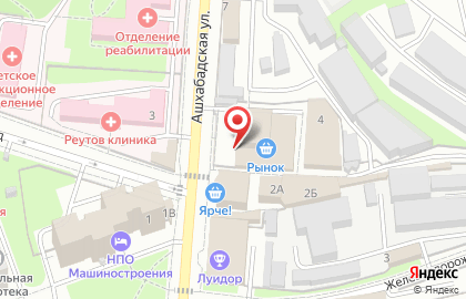 Киоск фруктов и овощей на Ашхабадской улице на карте