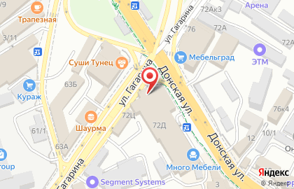 Оптово-розничный салон Мир Дверей на улице Гагарина на карте