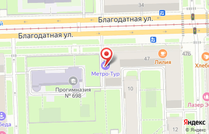 Метро-Тур на карте