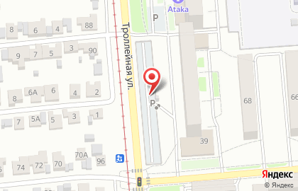 Автостоянка на Троллейной, 39 к1 на карте