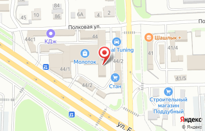 Строительный комплекс Молоток на улице Братьев Кашириных на карте