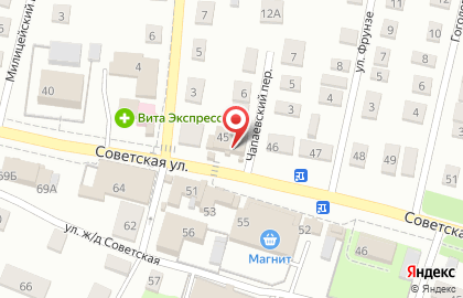 Продовольственный магазин 21 век на Советской улице на карте