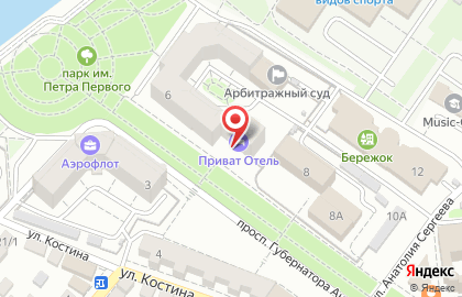 Приват-отель в Астрахани на карте