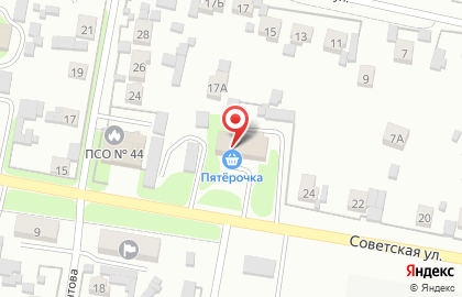 Супермаркет Пятёрочка на Советской улице на карте