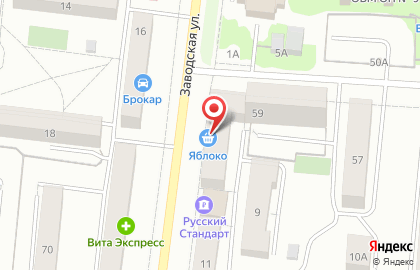 Банкомат УБРиР на Заводской улице, 7 на карте
