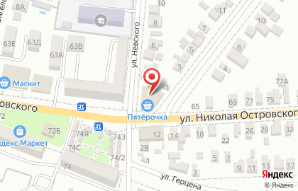 Супермаркет Пятёрочка на Невского на карте