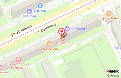 Медицинская компания Инвитро в Санкт-Петербурге на карте