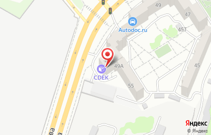 Автомагазин Emex на улице Ворошилова на карте