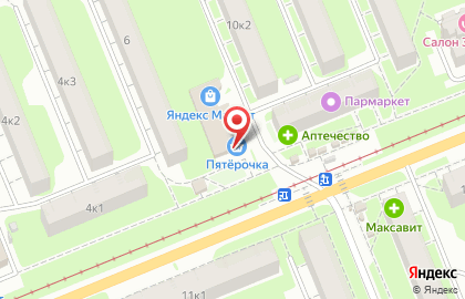 Супермаркет Пятёрочка на улице Надежды Сусловой на карте