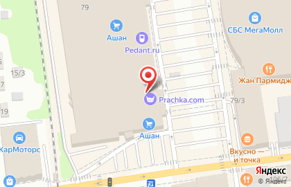 Гипермаркет Ашан на Уральской улице на карте