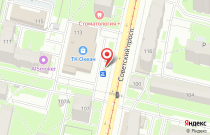 Киоск печатной продукции на Советском проспекте на карте