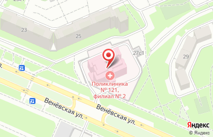Консультативно-диагностическая поликлиника №121 на Венёвской улице на карте