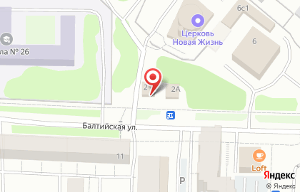 Шиномонтажная мастерская на Балтийской улице на карте
