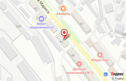 Бюро недвижимости на улице Карла Маркса на карте