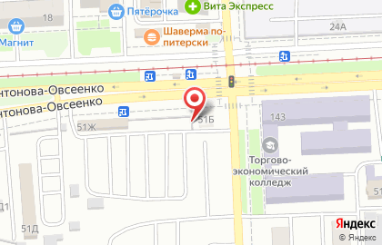 Живое слово на улице Антонова-Овсеенко на карте