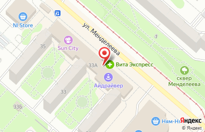 Пекарня №1 на улице Менделеева на карте