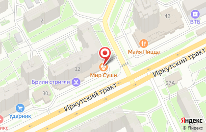 Служба доставки суши Мир суши на Иркутском тракте на карте