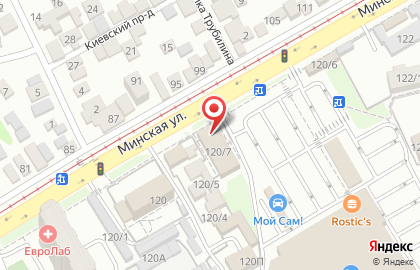 Мясной гастроном на Минской улице на карте