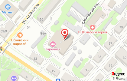 Баня Заречная на карте