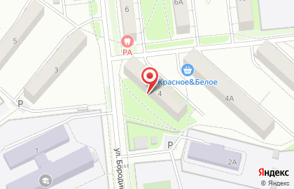 Самовар на улице Бородина на карте