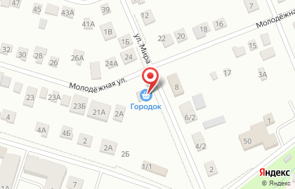 Продуктовый магазин Городок на улице Мира на карте