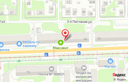 Фирменный салон мебели Альянс-М в Пролетарском районе на карте