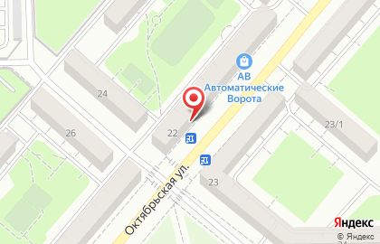 Магазин Ягодка на Октябрьской улице на карте