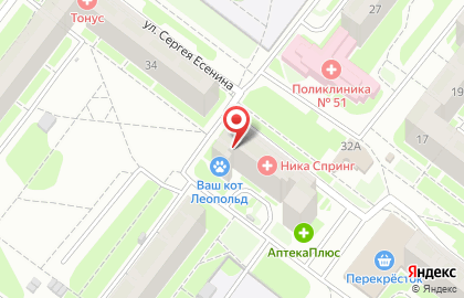 Аптека Госаптека на улице Сергея Есенина на карте
