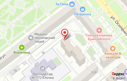 Автостоянка РКЦ-Прогресс в Октябрьском районе на карте