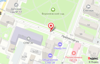 Магазин и киоск фастфудной продукции Ватрушка в Фрунзенском районе на карте