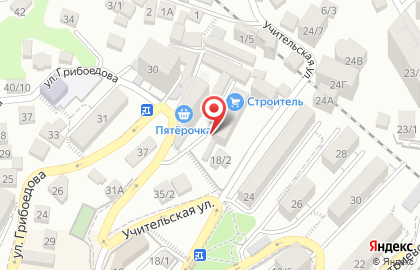 Магазин Строитель на Учительской улице на карте