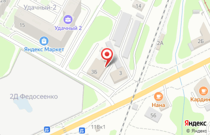 Гранитная мастерская ДОК на улице Федосеенко на карте