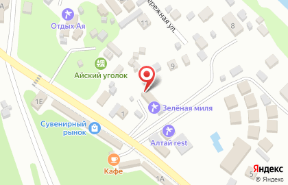 База отдыха Зелёная миля на карте