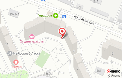 Московский городской Комитет КПРФ в проезде Русанова на карте