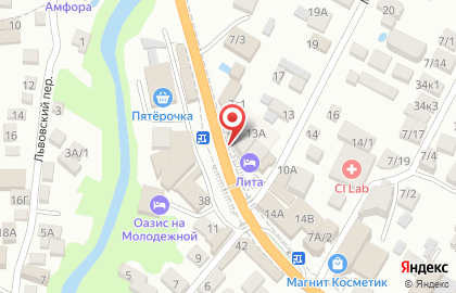 Магазин женской одежды Модница в Лазаревском районе на карте