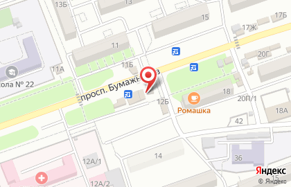 Закусочная на проспекте Бумажников на карте