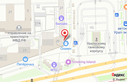 ТЦ Олимп на улице Челюскинцев на карте